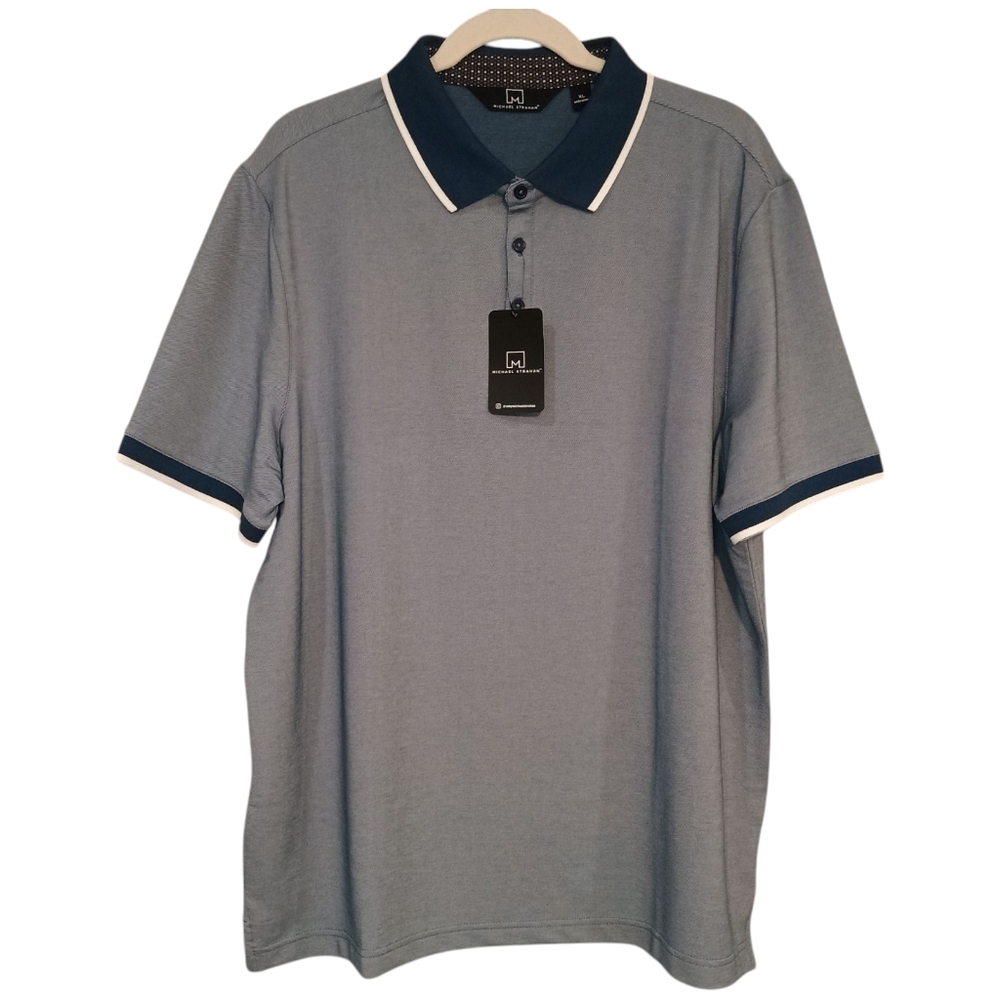 Michael Strahan Collared Men’s Polo Light Blue Size: XL New With Tags